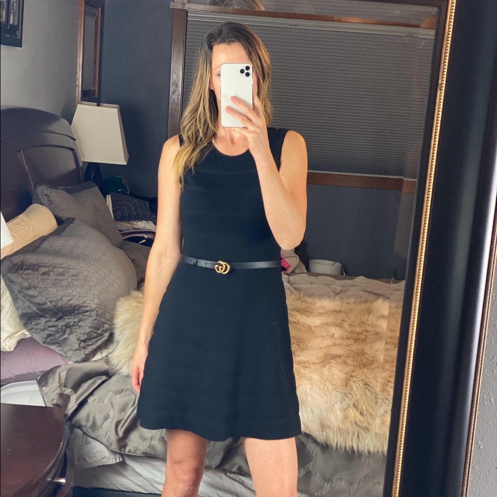Theory Sleeveless Black Mini Dress, Size 6